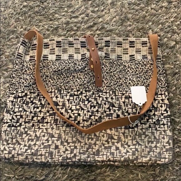 Love Stitch Handbags - Black and White Crossbody